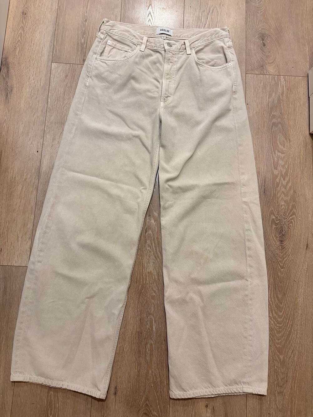 AGOLDE Wide Leg Denim Pants Desert Sand Size 29